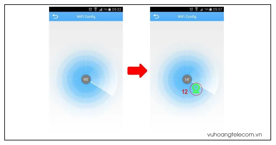 Giao diện tìm kiếm và thêm thiết bị camera Vantech vào hệ thống Xmeye
