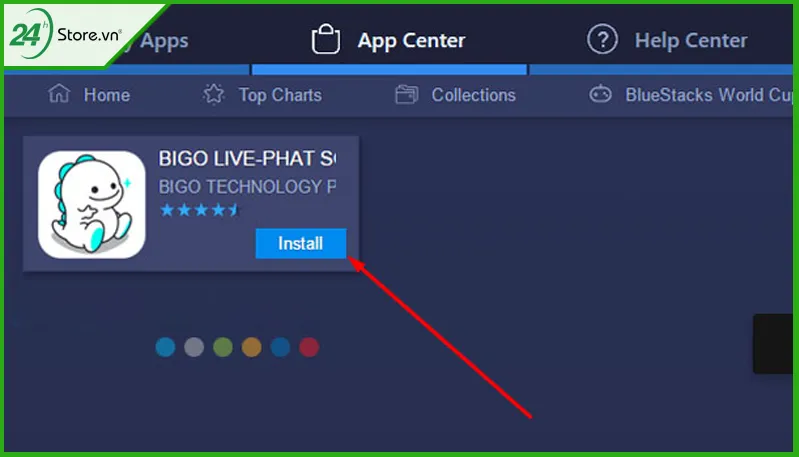 Giao diện ứng dụng Bigo Live trên điện thoại di động
