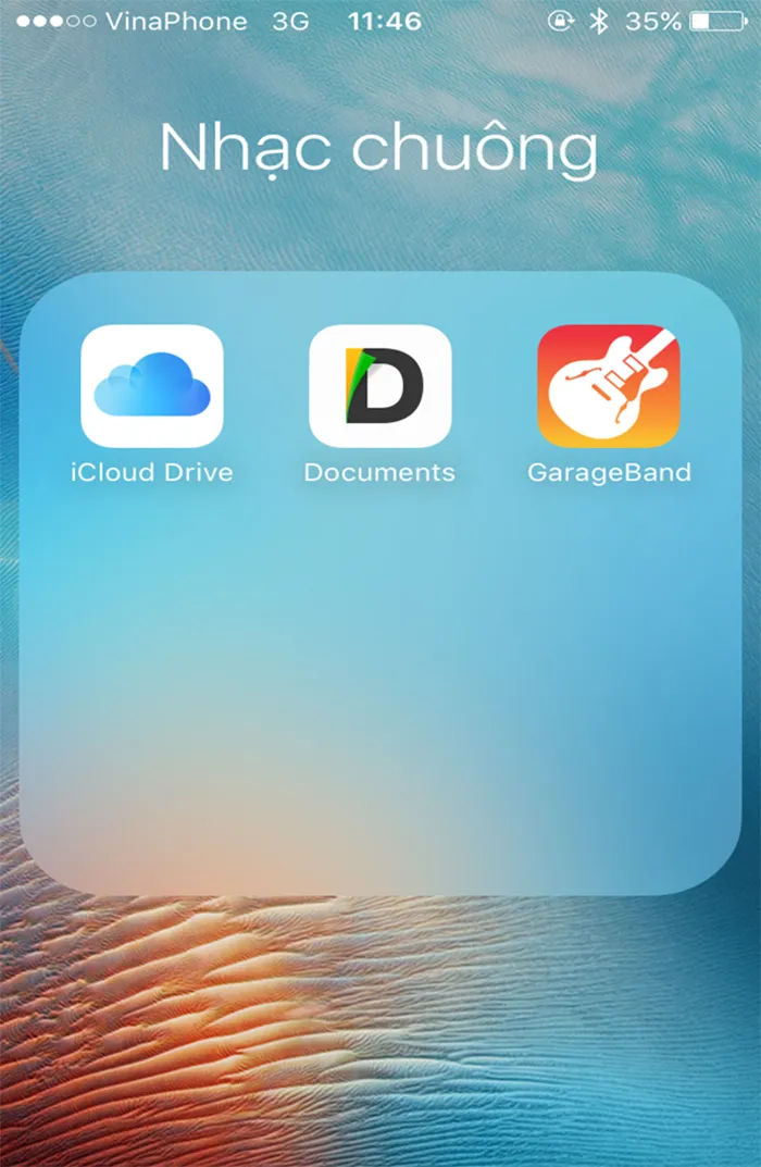 Giao diện ứng dụng GarageBand khi đặt nhạc chuông cho iPhone 6
