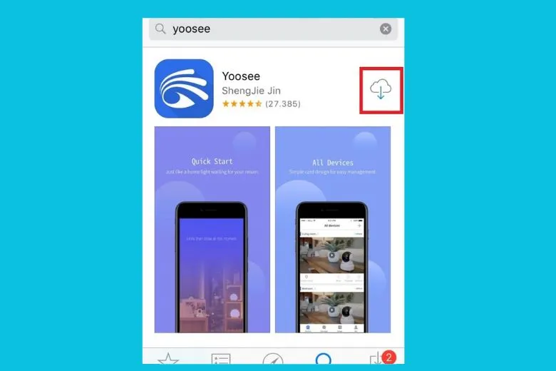 Giao diện ứng dụng Yoosee trên App Store cho điện thoại iPhone