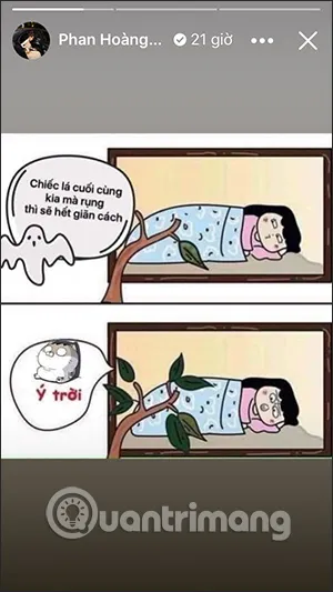 Giao diện xem một Facebook Story