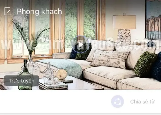 Giao diện xem trực tiếp camera Yoosee sau khi được chia sẻ thành công trên điện thoại thứ hai