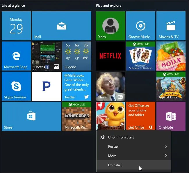 Gỡ cài đặt các ứng dụng không mong muốn trên Windows 10