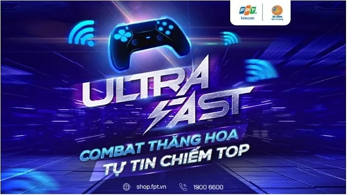 Gói F-Game của FPT Telecom tích hợp công nghệ Ultra Fast, mang lại tốc độ mạng siêu tốc và ổn định cho live stream