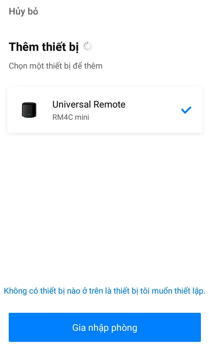 Hiển thị thiết bị BroadLink đã tìm thấy gần đó