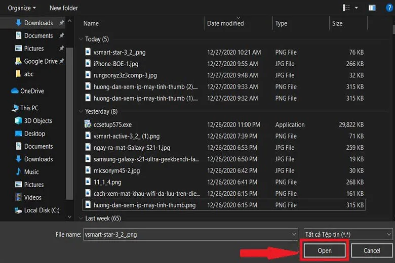 Hình ảnh chọn hình ảnh muốn tìm kiếm