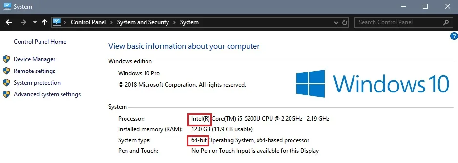 Hình ảnh kiểm tra thông tin hệ thống (System) của máy tính