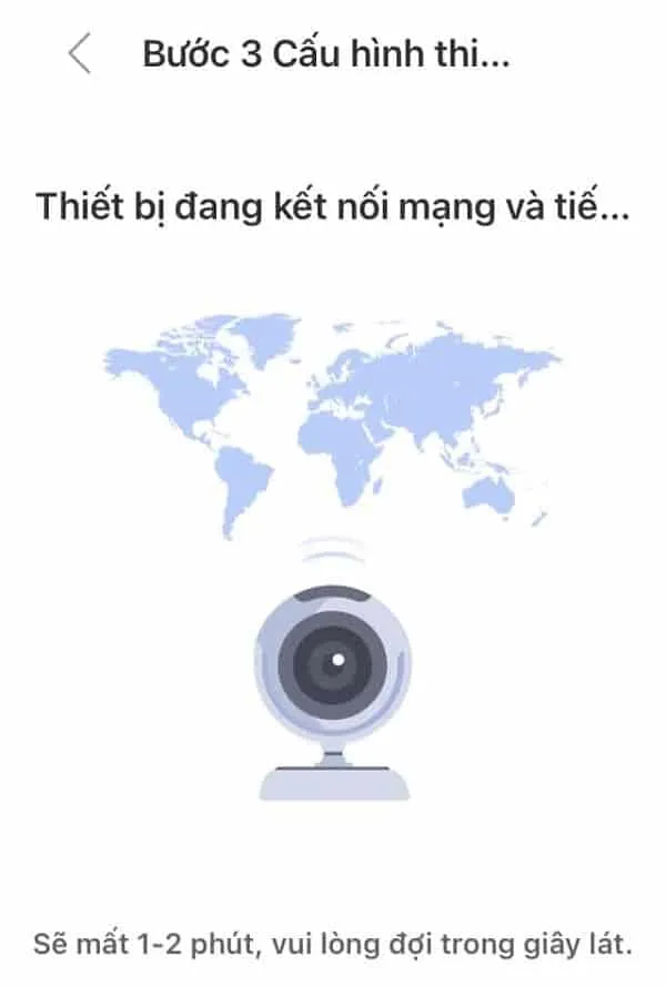 Hình ảnh màn hình chờ đợi camera Yoosee kết nối với Wi-Fi