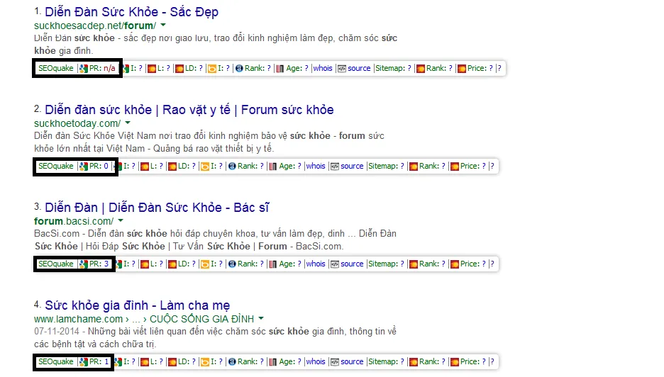 Hình ảnh minh họa giao diện công cụ kiểm tra chất lượng SEO Quake, không liên quan trực tiếp đến nội dung Facebook Album