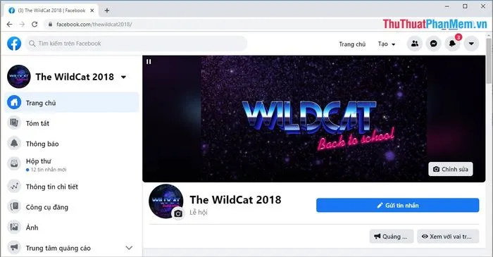Hình ảnh minh họa kết quả truy cập đúng trang cá nhân/Fanpage