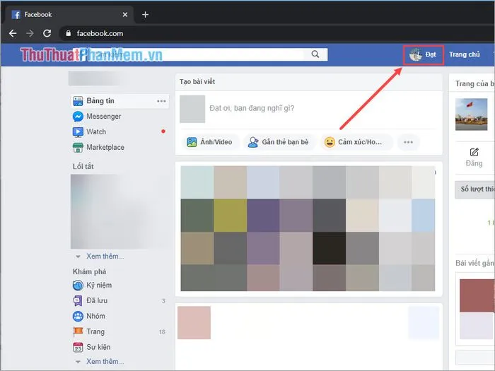 Hình ảnh minh họa vị trí nhấp vào Trang cá nhân và thẻ Giới thiệu để tìm cách thay đổi ngày sinh facebook