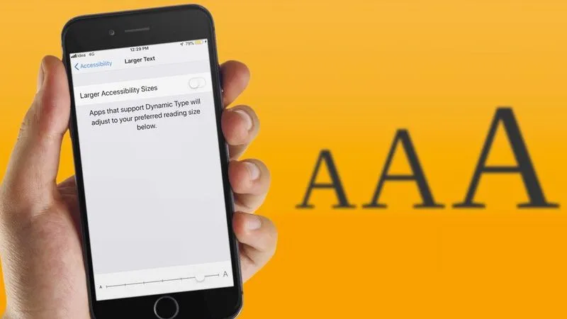 Hình ảnh minh họa việc tăng kích cỡ chữ để dễ đọc