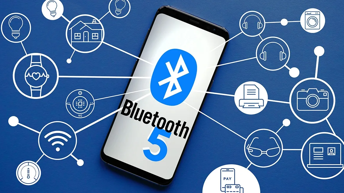 Hình ảnh mô tả công nghệ Bluetooth với các thiết bị kết nối