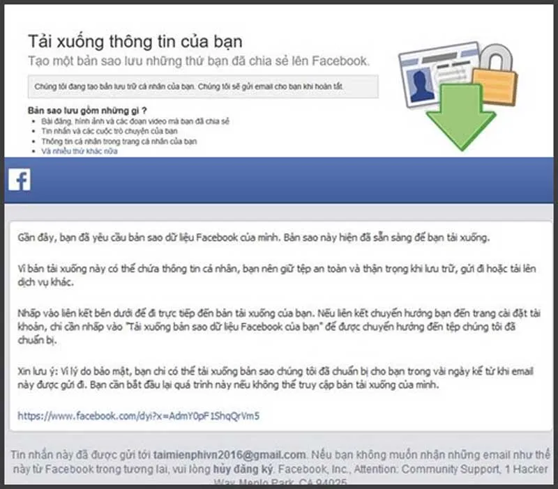 Hình ảnh thể hiện sự thành công khi khôi phục tin nhắn đã xóa trên Facebook