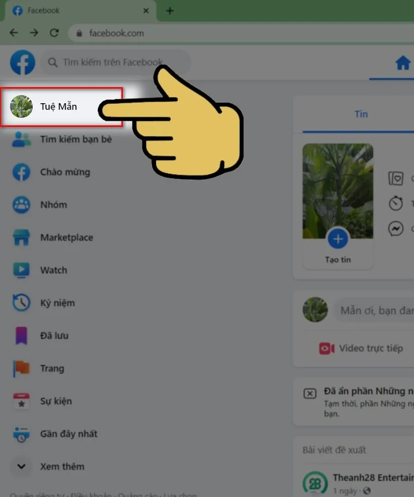 hình ảnh tích chọn vào hình đại diện