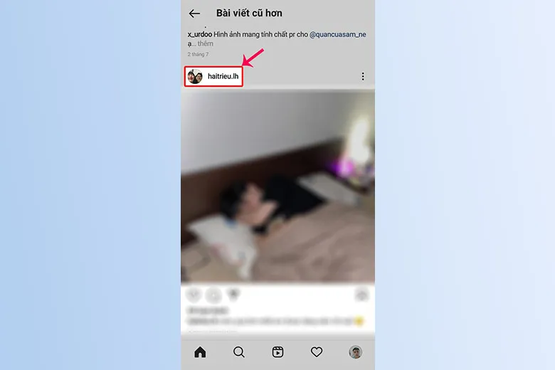 Hình ảnh vào tài khoản Instagram mà bạn muốn tìm tài khoản Facebook