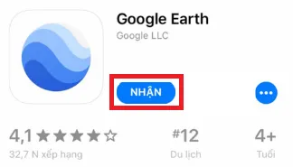 Hoàn tất quá trình nhận và cài google earth cho iphone