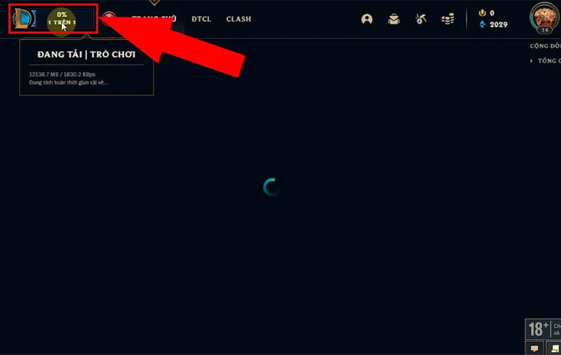 Hoàn tất tải tài nguyên, sẵn sàng chiến game LMHT
