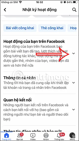Hoạt động trên Facebook