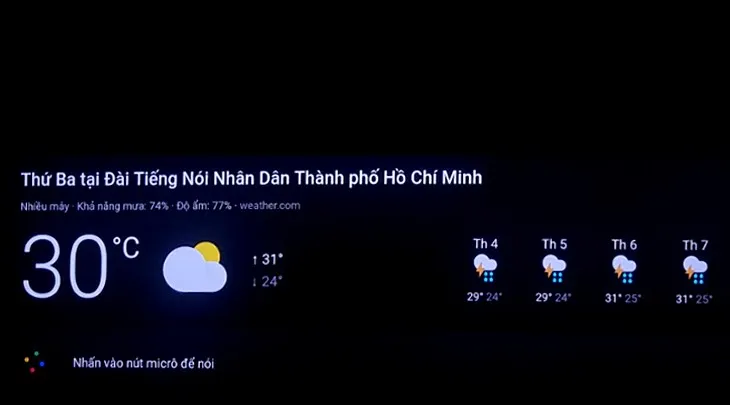 Hướng dẫn cách cài đặt tìm kiếm giọng nói trên tivi sony đã kích hoạt thành công