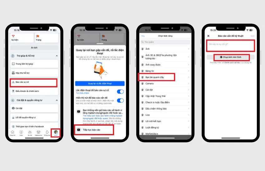 Hướng dẫn cách khắc phục khi không tìm được mục Bạn bè Quanh Đây trên Facebook