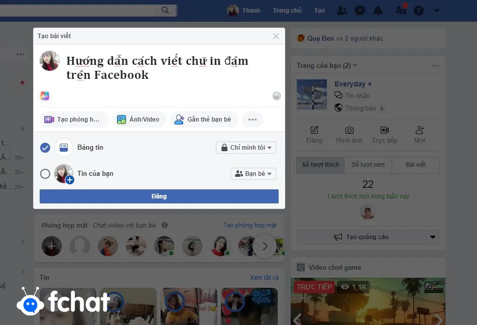 cách làm đậm chữ trên facebook: Hướng Dẫn Chi Tiết A-Z Mọi Phương Pháp Từ Cơ Bản Đến Nâng Cao