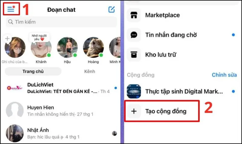 Hướng dẫn chi tiết cách tạo nhóm chat trên Messenger bằng điện thoại