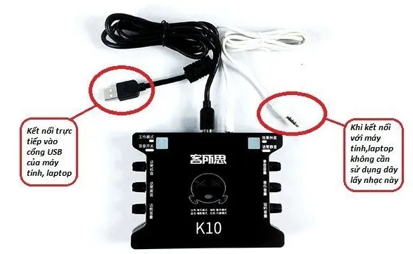 Hướng dẫn kết nối thiết bị khi vừa live stream vừa hát karaoke sử dụng đồng thời máy tính và điện thoại.