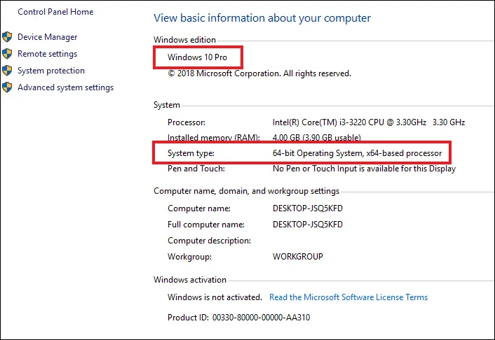 Hướng dẫn kiểm tra hệ điều hành để cài driver cho máy in kim Epson LQ 310