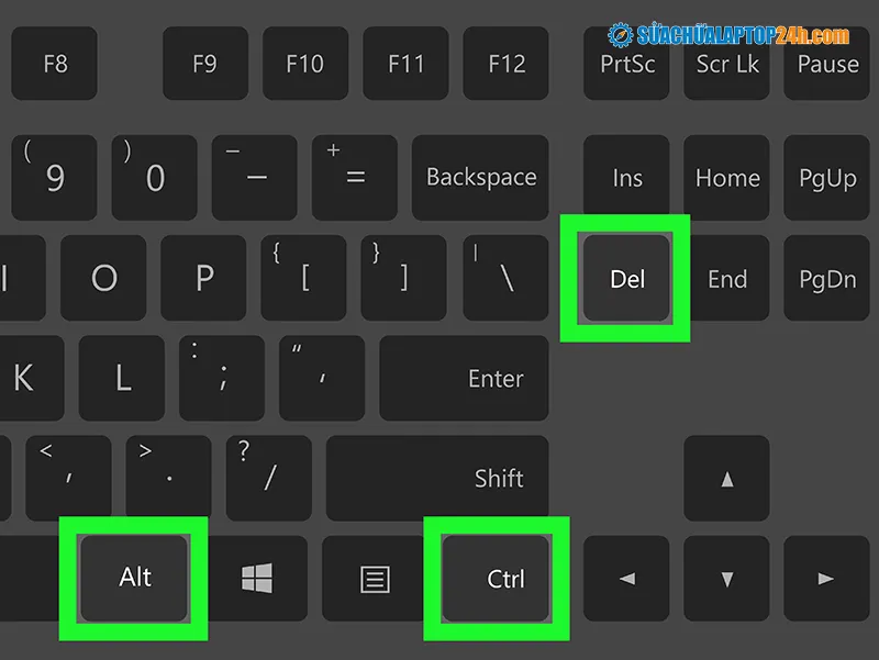 Hướng dẫn sử dụng tổ hợp phím Ctrl + Alt + Del để truy cập tùy chọn khóa màn hình máy tính Win 7