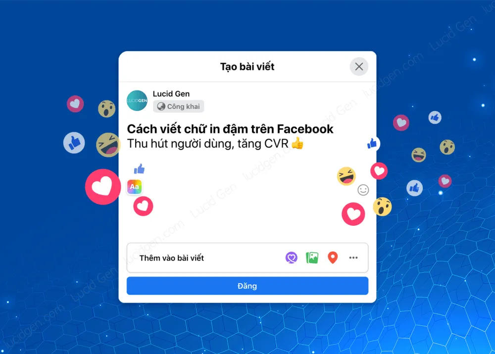 In đậm chữ trên Facebook là cách tốt để thu hút sự chú ý của người dùng đối với nội dung quan trọng