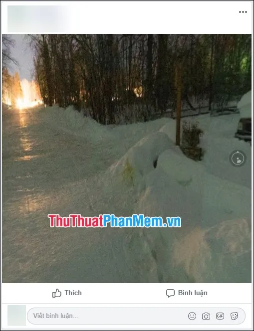 Kết quả ảnh 360 độ sau khi đăng tải thành công trên Facebook