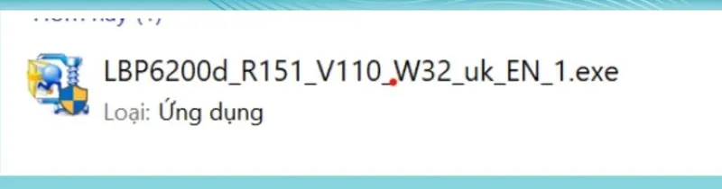 Khi tải xuống sẽ có định dạng .exe