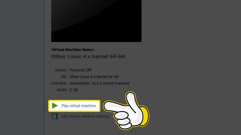 Khởi chạy máy ảo