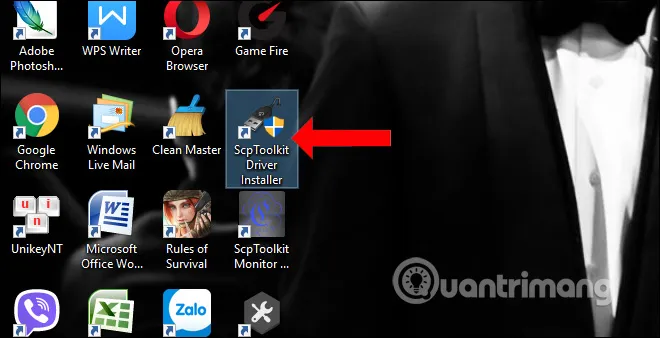 Khởi chạy ScpToolkit Driver Installer để thêm driver tay cầm DualShock 3