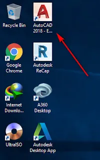 Khởi động phần mềm AutoCAD 2018 từ màn hình Desktop