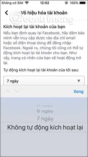 Không tự động kích hoạt