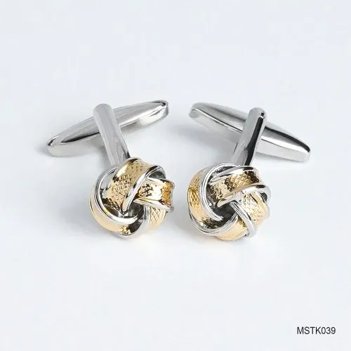 Khuy măng sét màu bạc hình tròn với họa tiết khắc chìm độc đáo