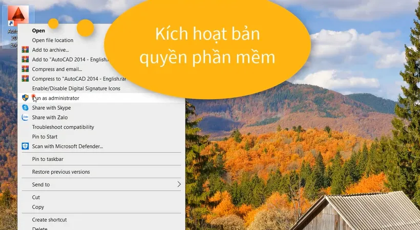 Kích hoạt bản quyền phần mềm và chọn Active