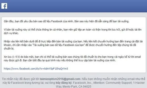 Kiểm tra email thường xuyên để tải về dữ liệu đã xóa, bao gồm cả tin nhắn, theo cách hồi phục tin nhắn đã xóa trên facebook này
