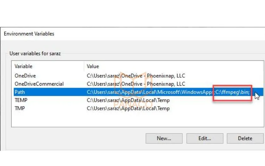 Kiểm tra kết quả cài đặt và đường dẫn FFmpeg đã được thêm vào Path