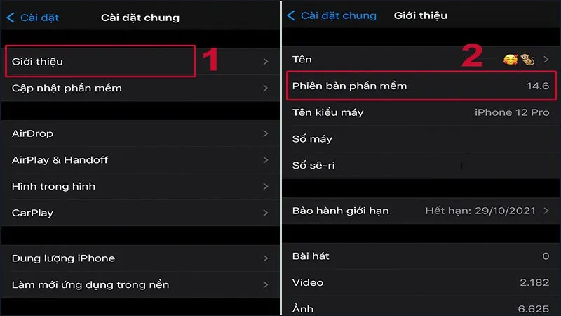 Kiểm tra phiên bản iOS