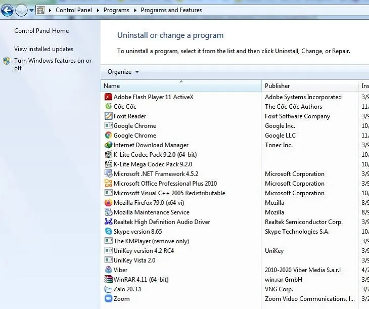 Laptop hay máy tính của bạn chỉ nên cài một bộ công cụ hỗ trợ gõ tiếng Việt