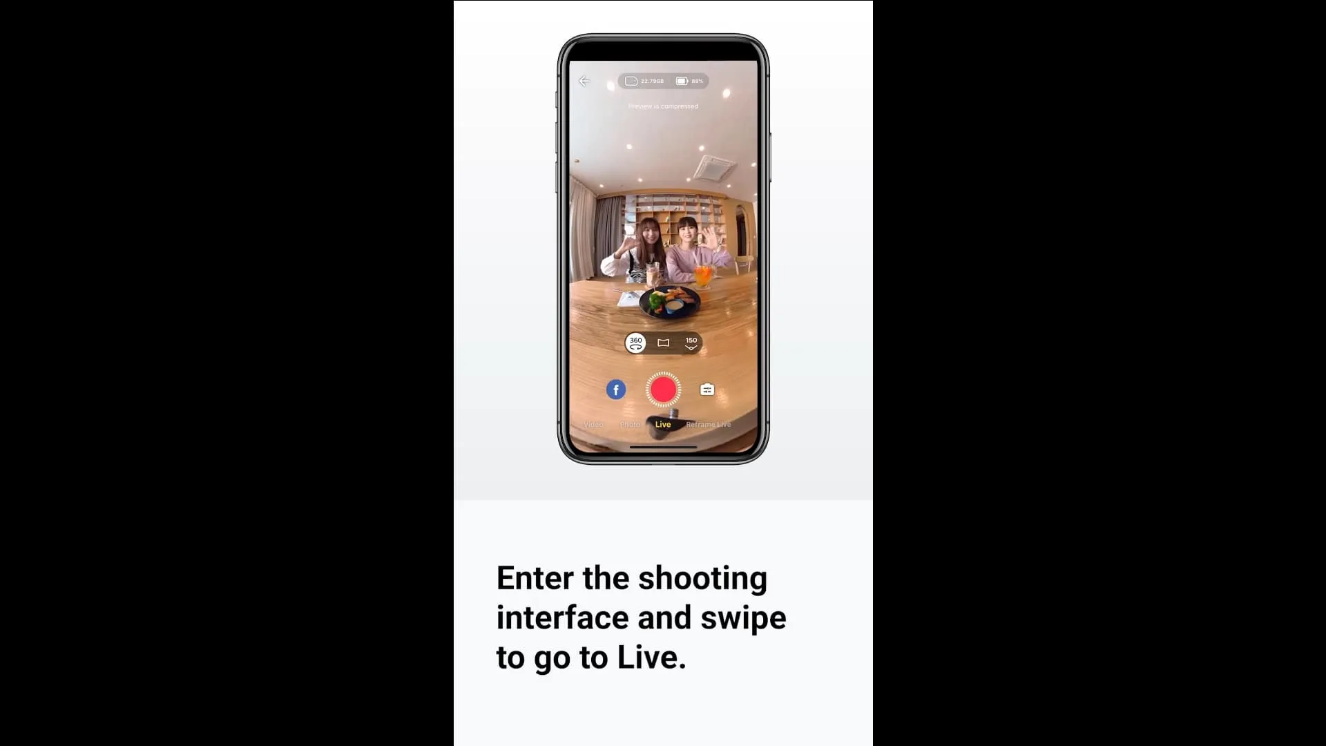 Live stream with One X2 3