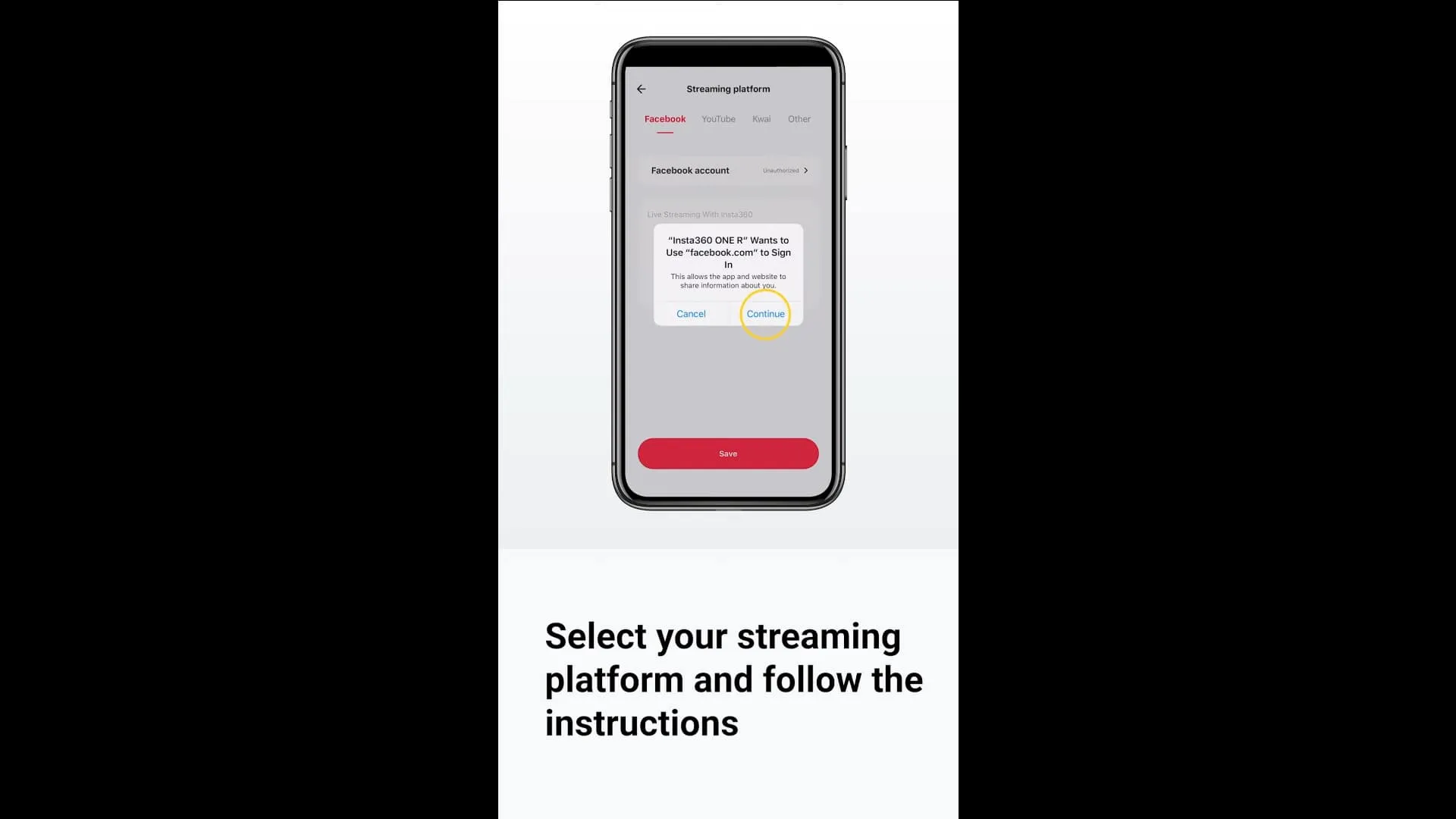 Live stream with One X2 4