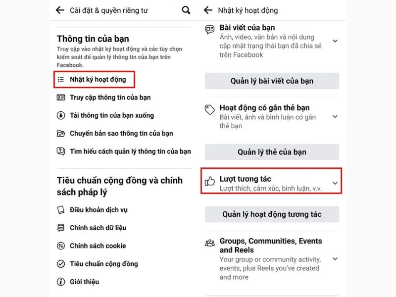Lượt tương tác - Thích và cảm xúc
