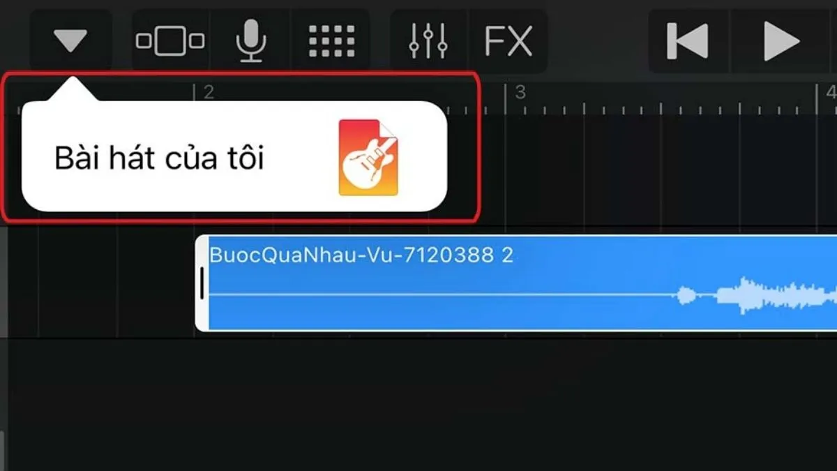 Lưu lại Bài hát của tôi sau khi chỉnh sửa độ dài nhạc chuông trong GarageBand