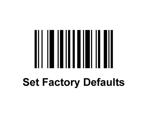 Mã vạch cài đặt lại máy quét Symbol LS2208 về cấu hình mặc định ban đầu