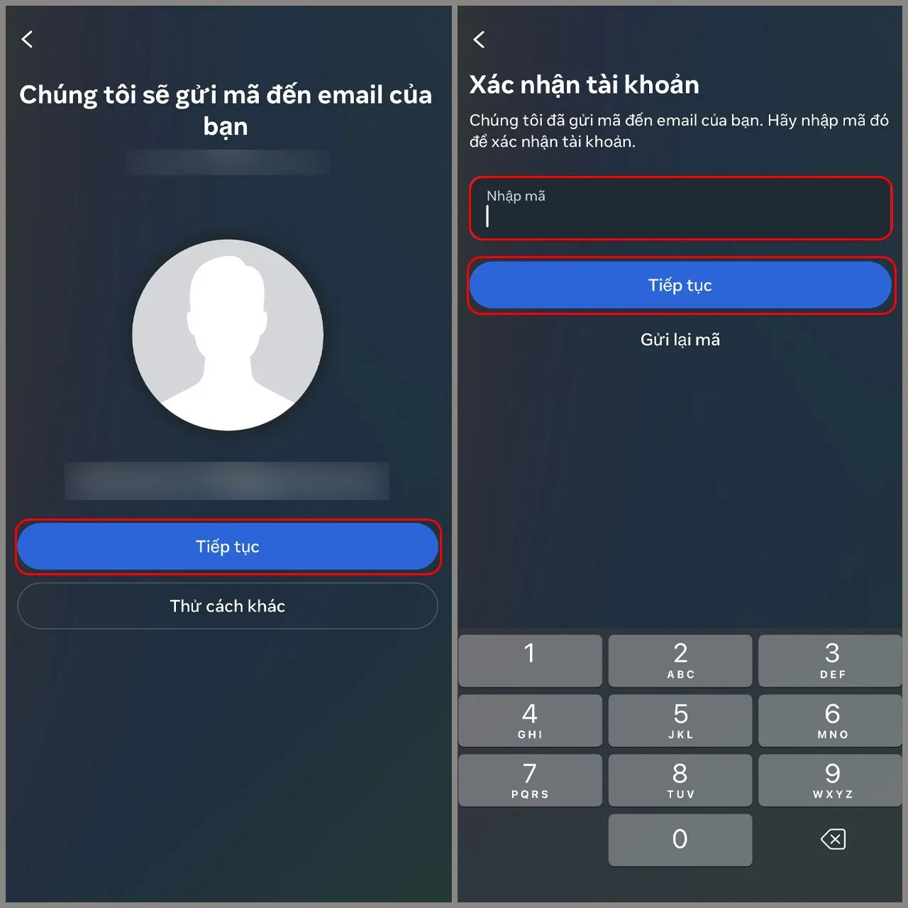 Mã xác minh qua SMS để khôi phục tài khoản Facebook đã mất