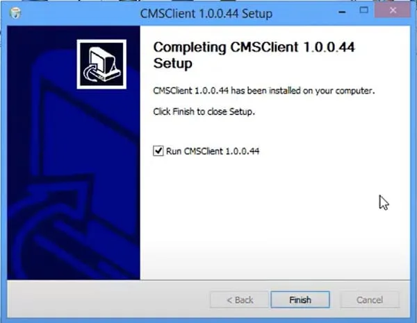 Màn hình báo hoàn tất cài đặt, người dùng nhấn "Finish" để kết thúc quy trình